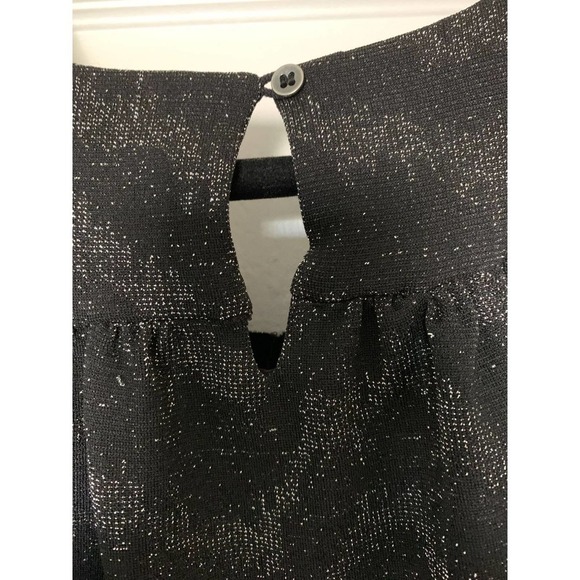 Anthropologie Carly Shimmer Top Blouse Sleeveless Black Size Small NWT Ret $78 - Picture 6 of 10